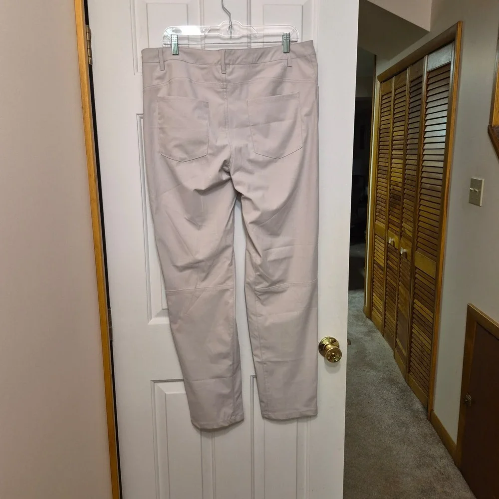All In Motion Mens Golf Commuter Pants 36x32 Beige Stone Stretch Performance